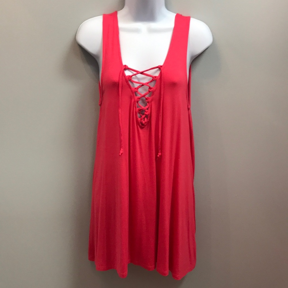 Lace up swing dress/tunic